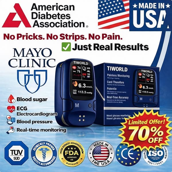 👑2026 Eaily Hot Sale Ends Today: 70% OFF!-Tiworld™ Develops Newly Launched Non-Invasive Smart Glucose Meter-✅made in the USA✅